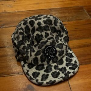 Leopard Print Cap Sherpa